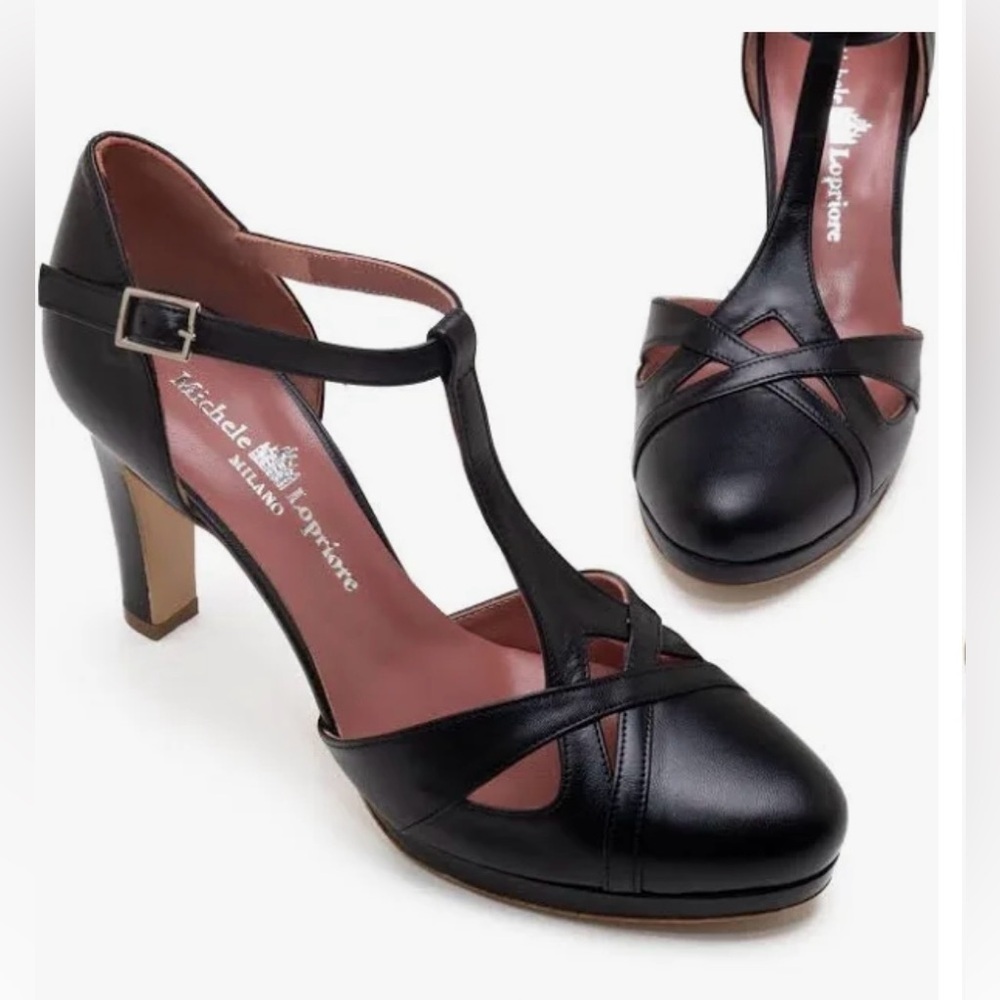 Arianna T-Lace Pump with Platform by Michele Lopriore